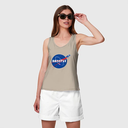 Женская майка NASA Delorean 88 mph / Миндальный – фото 3