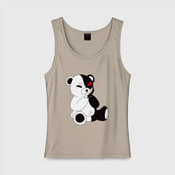 Майка женская хлопок Monokuma, цвет: миндальный