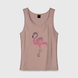 Майка женская хлопок Flamingo, цвет: пыльно-розовый