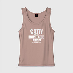 Майка женская хлопок Gatti Boxing Club, цвет: пыльно-розовый