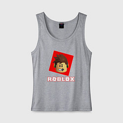 Майка женская хлопок ROBLOX, цвет: меланж