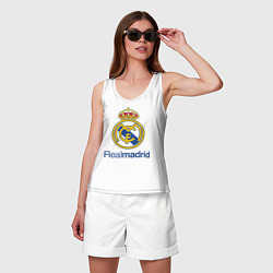 Майка женская хлопок Real Madrid FC, цвет: белый — фото 2