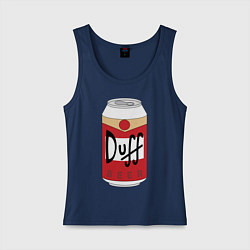 Майка женская хлопок Duff Beer, цвет: тёмно-синий