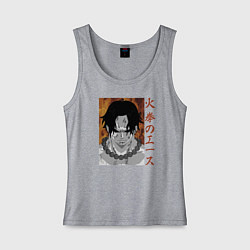 Майка женская хлопок Портгас Д Эйс, цвет: меланж