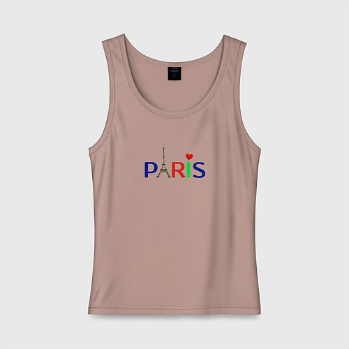 Женская майка Paris / Пыльно-розовый – фото 1