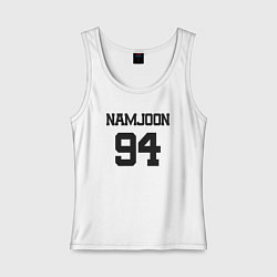 Майка женская хлопок BTS - Namjoon RM 94, цвет: белый