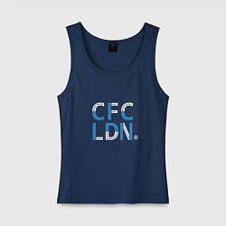 Майка женская хлопок FC Chelsea CFC London 202122, цвет: тёмно-синий