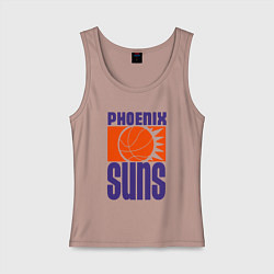 Майка женская хлопок Phoenix Suns, цвет: пыльно-розовый