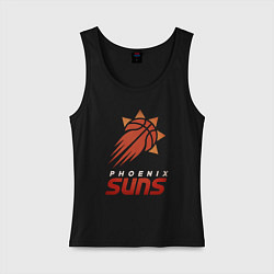 Майка женская хлопок Suns Basketball, цвет: черный