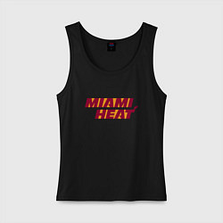 Майка женская хлопок NBA - Miami Heat, цвет: черный