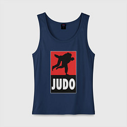 Майка женская хлопок Judo, цвет: тёмно-синий