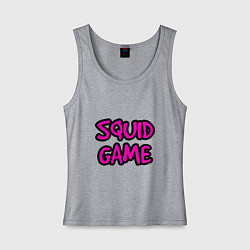 Майка женская хлопок Squid Game Pinker, цвет: меланж
