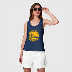 Майка женская хлопок Golden state Warriors NBA, цвет: тёмно-синий — фото 2