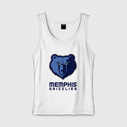 Майка женская хлопок Мемфис Гриззлис, Memphis Grizzlies, цвет: белый