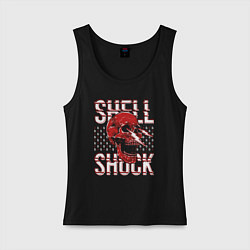 Майка женская хлопок SHLSHK Skull Collection, цвет: черный