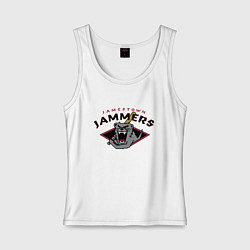 Майка женская хлопок Jamestown Jammers - baseball team, цвет: белый