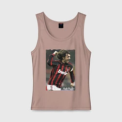 Майка женская хлопок Paolo Cesare Maldini - Milan, цвет: пыльно-розовый