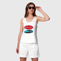 Майка женская хлопок Bugatti, Italy, цвет: белый — фото 2
