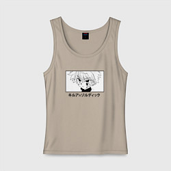 Майка женская хлопок КИЛЛУА ANIME EYES, цвет: миндальный