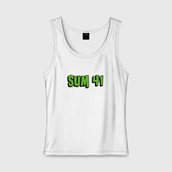 Майка женская хлопок SUM41 LOGO, цвет: белый