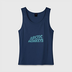 Майка женская хлопок Надпись Arctic Monkeys, цвет: тёмно-синий