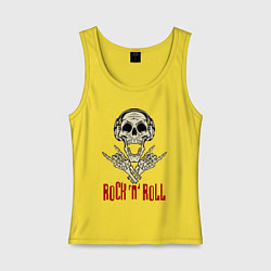 Женская майка Rock n Roll Skull