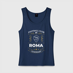 Майка женская хлопок Roma FC 1, цвет: тёмно-синий