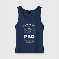 Майка женская хлопок PSG FC 1, цвет: тёмно-синий