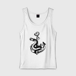 Женская майка Змея на якоре Anchor Snake