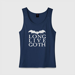 Майка женская хлопок Long Live Goth, цвет: тёмно-синий