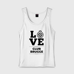 Майка женская хлопок Club Brugge Love Классика, цвет: белый