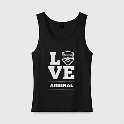 Майка женская хлопок Arsenal Love Classic, цвет: черный