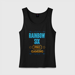 Майка женская хлопок Игра Rainbow Six PRO Gaming, цвет: черный