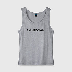 Майка женская хлопок Shinedown лого, цвет: меланж