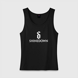 Майка женская хлопок Shinedown логотип с эмблемой, цвет: черный