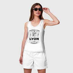 Майка женская хлопок Lyon: Football Club Number 1 Legendary, цвет: белый — фото 2