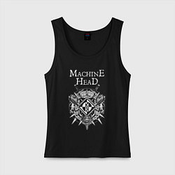 Майка женская хлопок Machine Head арт, цвет: черный