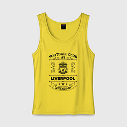 Майка женская хлопок Liverpool: Football Club Number 1 Legendary, цвет: желтый