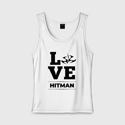 Майка женская хлопок Hitman Love Classic, цвет: белый