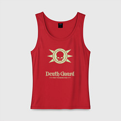Майка женская хлопок Гвардия смерти лого винтаж, цвет: красный