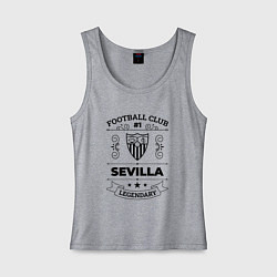 Майка женская хлопок Sevilla: Football Club Number 1 Legendary, цвет: меланж