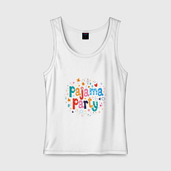 Майка женская хлопок Pajama party, цвет: белый