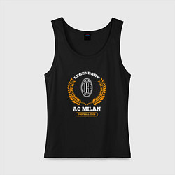 Женская майка Лого AC Milan и надпись legendary football club