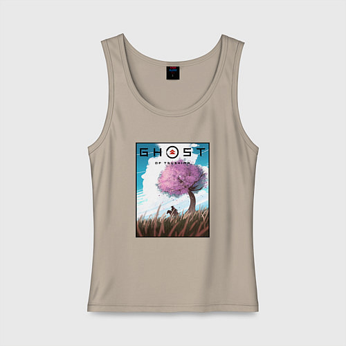 Женская майка Природа Цусимы / Миндальный – фото 1