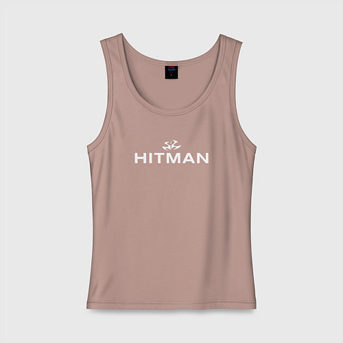 Женская майка Hitman - лого / Пыльно-розовый – фото 1