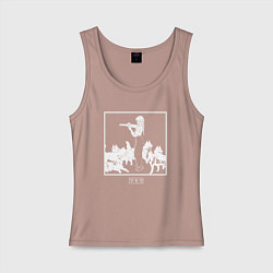 Женская майка Makima and dogs - Chainsaw man