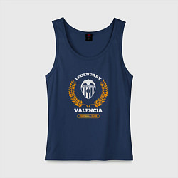 Женская майка Лого Valencia и надпись legendary football club