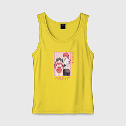 Майка женская хлопок Гестия и Гефест, цвет: желтый