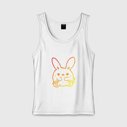 Майка женская хлопок Summer Bunny, цвет: белый