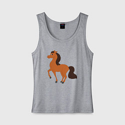 Женская майка Конь